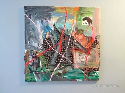 Tavla, Ulf Lundell, collage & blandteknik
