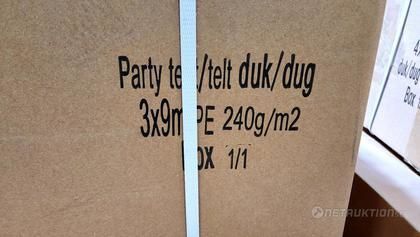 Partytält 3x9m PE