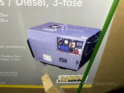 Diesel elverk 5000W 3-fas, Meec Tools