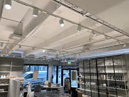 Butiksbelysning LED-spotlights med skenor