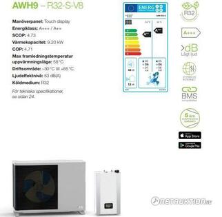 Luft Vatten Värmepump 9 kw - Energy Save
