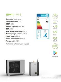 Luft/vatten värmepump, Monoblock 9kw