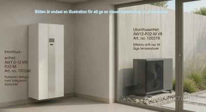 Luft/Vatten värmepump 12kw + AWT Luft/Vatten värmepump 12kw + AWT