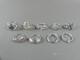 Ringar i silver, 8st, strl 43