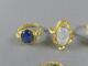 Ringar i silver, 9st, strl 45