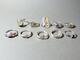 Ringar i silver, 9st, strl 53