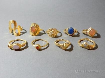 Ringar i silver, 9st, strl 53