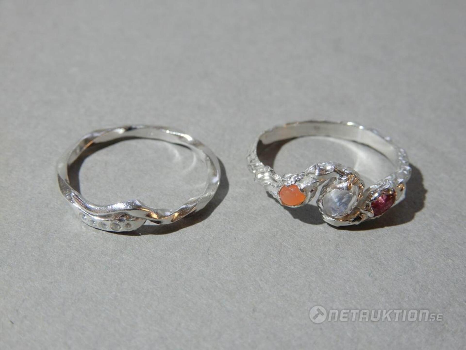 Netauktion Ringar i silver 8st, strl 55 — free download