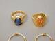 Silversmycken, 4 delar, ringar strl 53