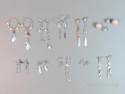 Örhängen i silver, 10 st Örhängen i silver, 10 st