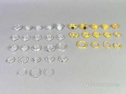 Ringar i silver, 37st Ringar i silver, 37st