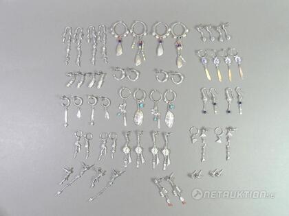 Örhängen i silver, 10 st
