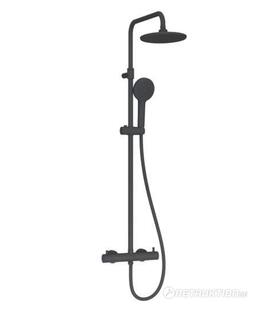 1st Takduschset Rund svart inkl. termostatbl. 1st Takduschset Rund svart inkl. termostatbl.