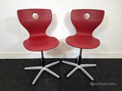 Stolar Panton, röd, 2st Stolar Panton, röd, 2st