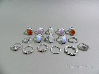 Ringar i silver 12st, strl 49