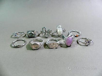 Ringar i silver 12st, strl 49