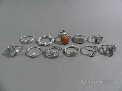 Ringar i silver 20st, strl 51