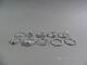 Ringar i silver 10st, strl 54