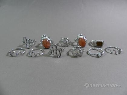 Ringar i silver 10st, strl 54