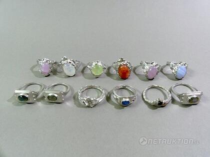 Ringar i silver, 16 st
