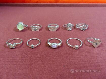 Ringar i silver, 10 st