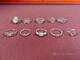 Ringar i silver, 10 st