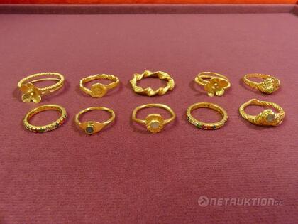 Ringar i silver, 10 st