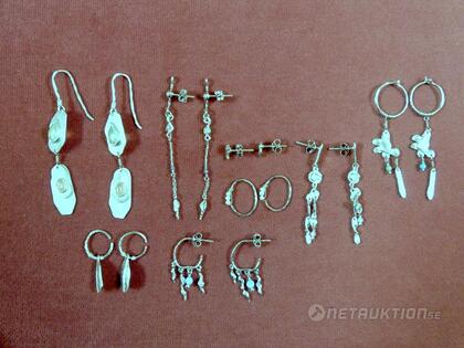 Örhängen i silver, 8 st Örhängen i silver, 8 st