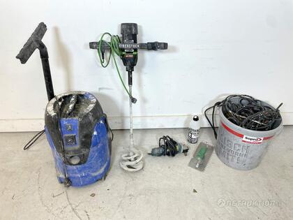 Cementmixer, Dammsugare, Vinkelslip