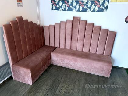 Hörnsoffa i rosa