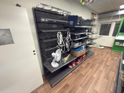 Vägghyllor, butik, 4 sektioner