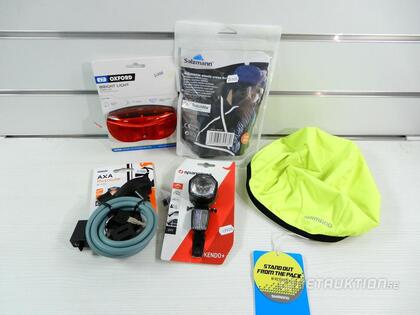 Cykelbelysning, lås mm, 5 delar