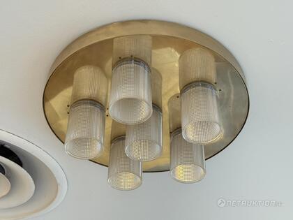 Taklampa, mässing, 12