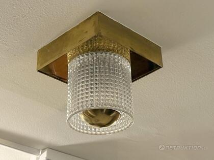 Taklampa, mässing, 6