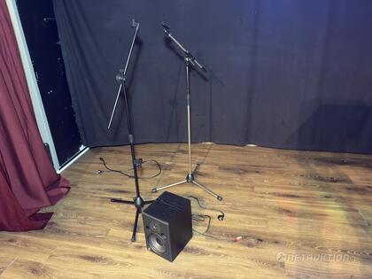 Högtalare + mickstativ