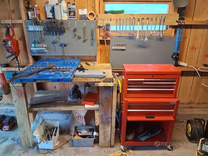 Verktygstavla med innehåll