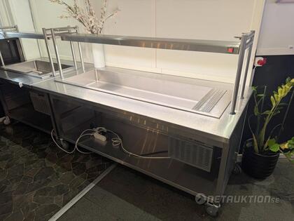 Buffékyldisk i rostfritt 198x100cm