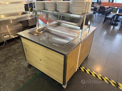 Buffékyldisk i rostfritt 140x119cm