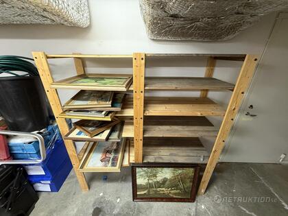 Tavlor och lagerhylla Tavlor och lagerhylla