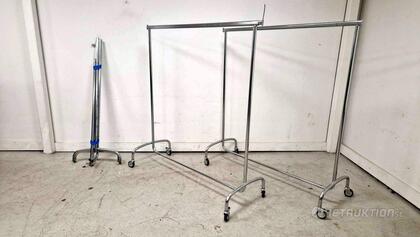 4st hopfällbara klädställningar på hjul