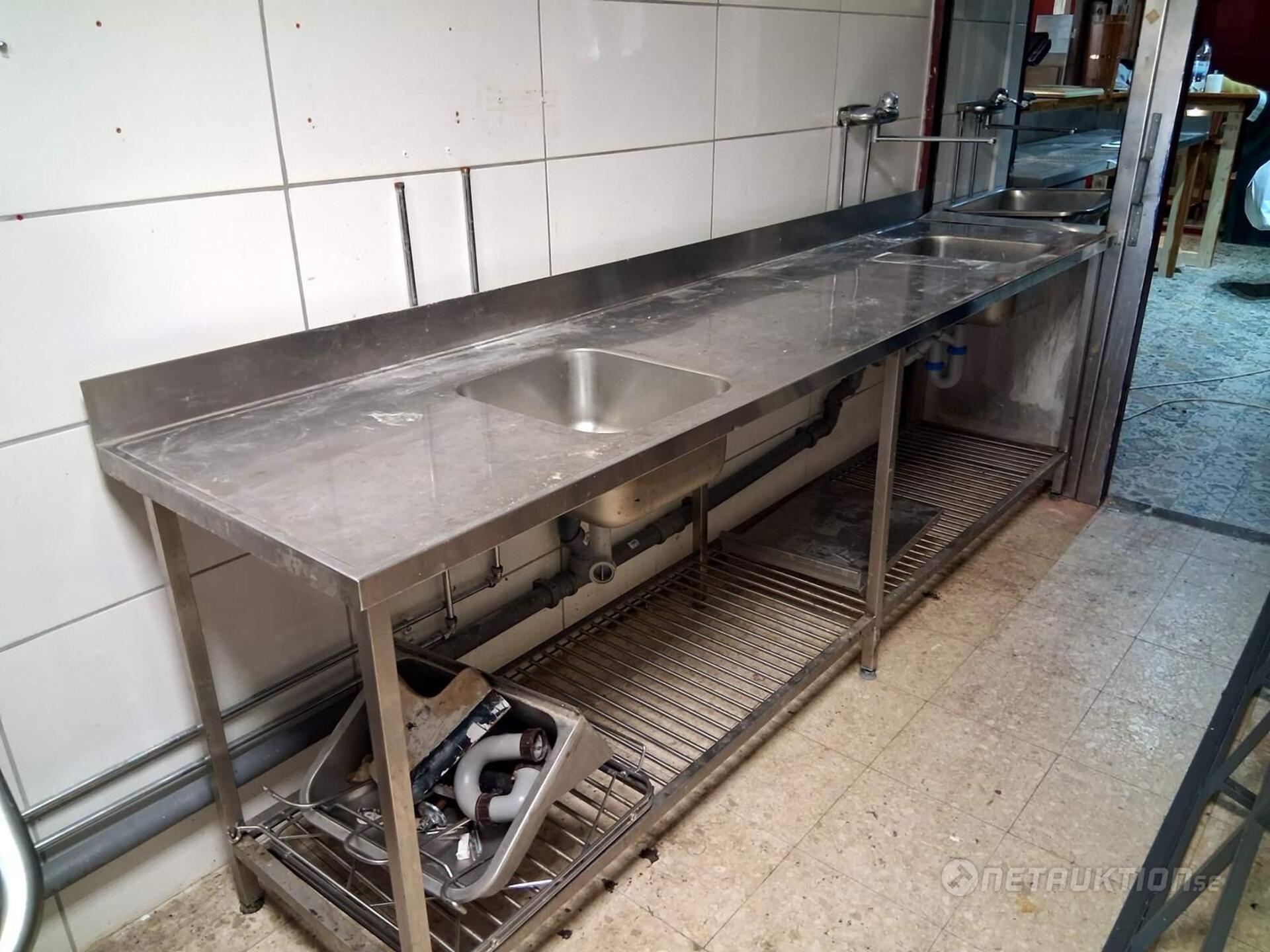 Rostfri diskbänk