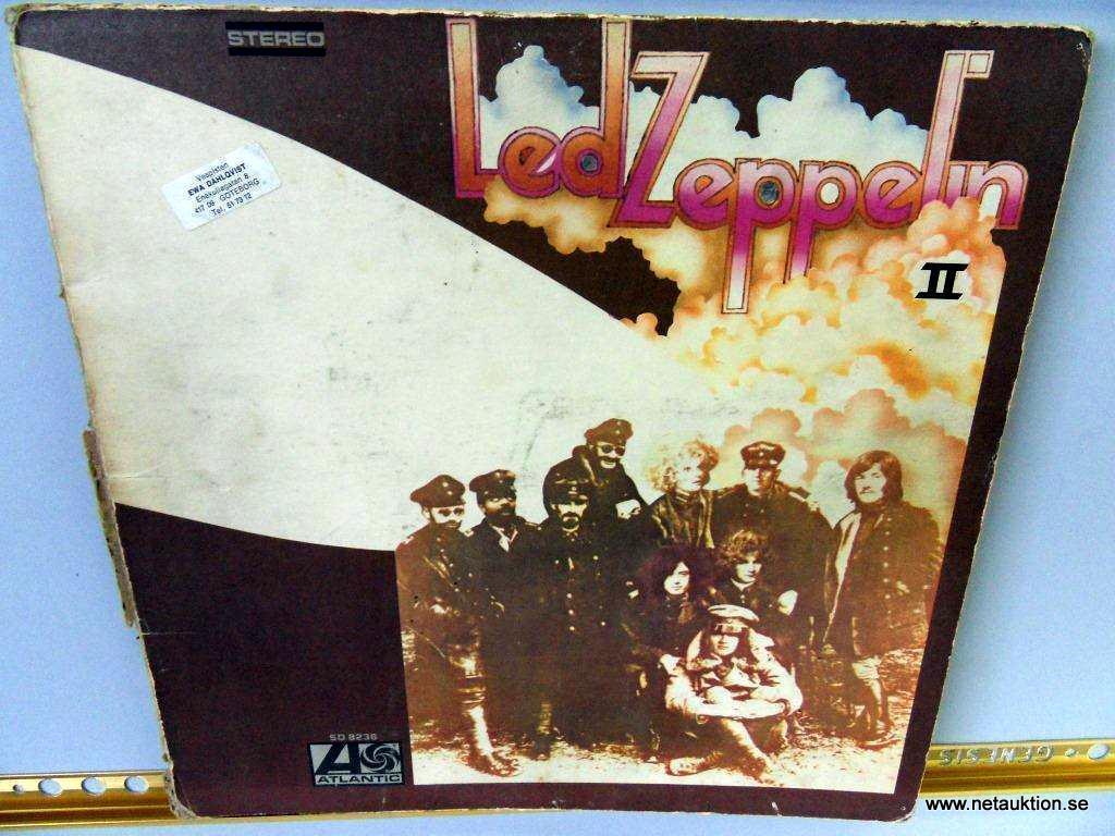 Led Zeppelin Skivor Netauktion - 3st LP-skivor, Led Zeppelin.