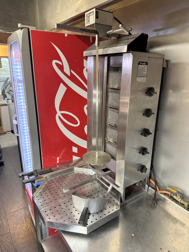 Gasdriven kebabgrill, Potis Gasdriven kebabgrill, Potis