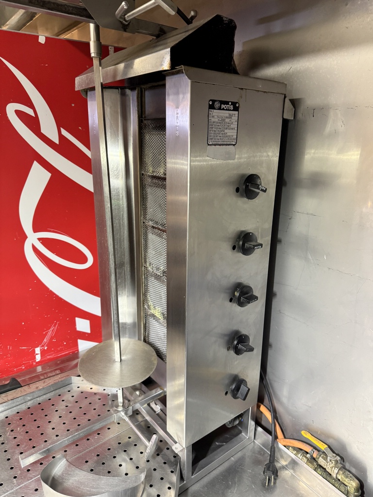 Gasdriven kebabgrill, Potis Gasdriven kebabgrill, Potis