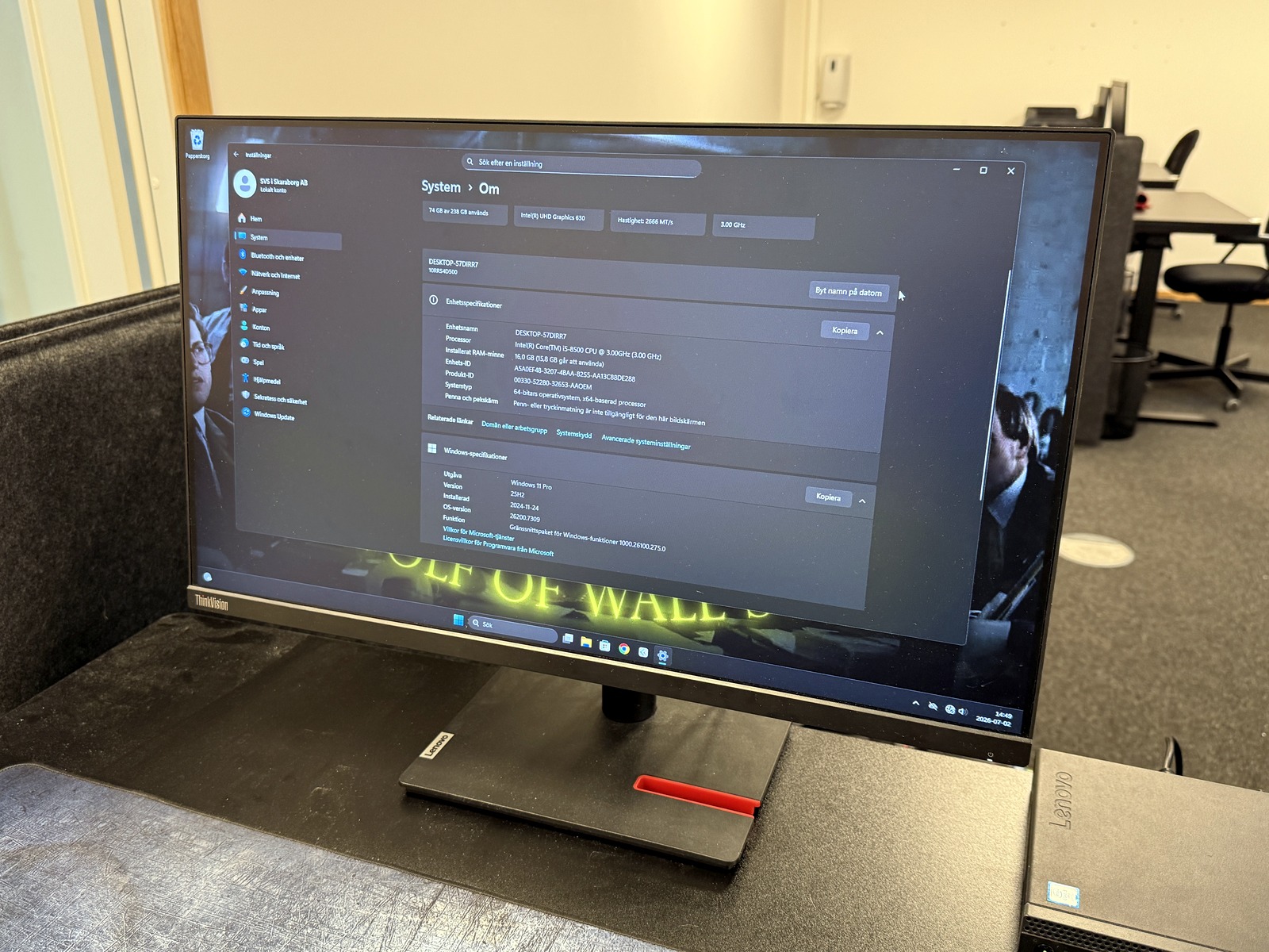Dator Lenovo + skärm Dator Lenovo + skärm