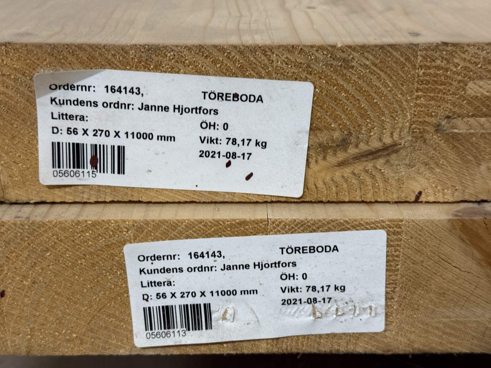 Limträbalkar, 4st Limträbalkar, 4st